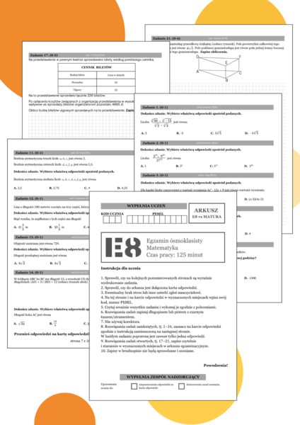 Próbny egzamin ósmoklasisty z matematyki (zadania maturalne)