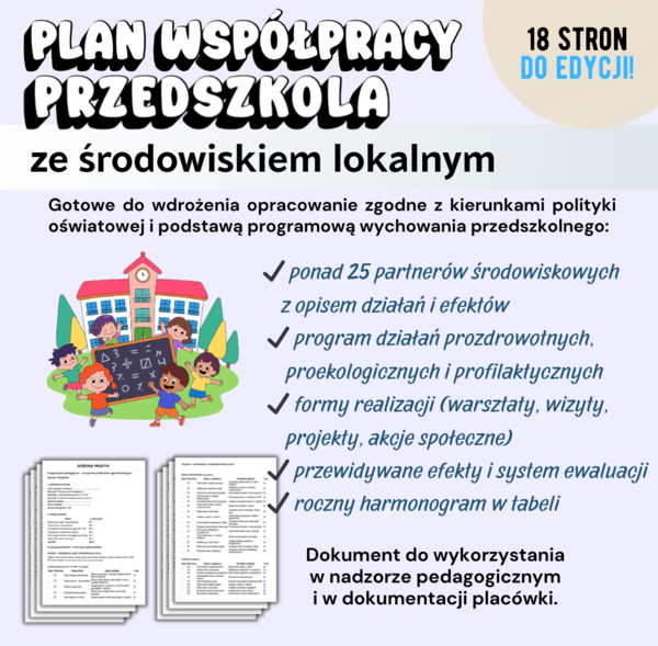 Program współpracy przedszkola ze środowiskiem lokalnym
