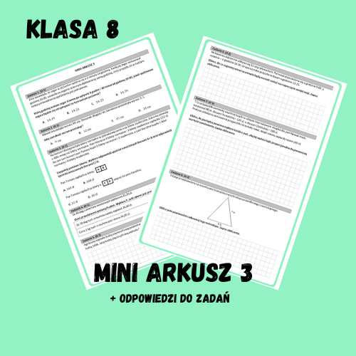 Mini arkusz egzaminacyjny 3 – egzamin ósmoklasisty (8 zadań)