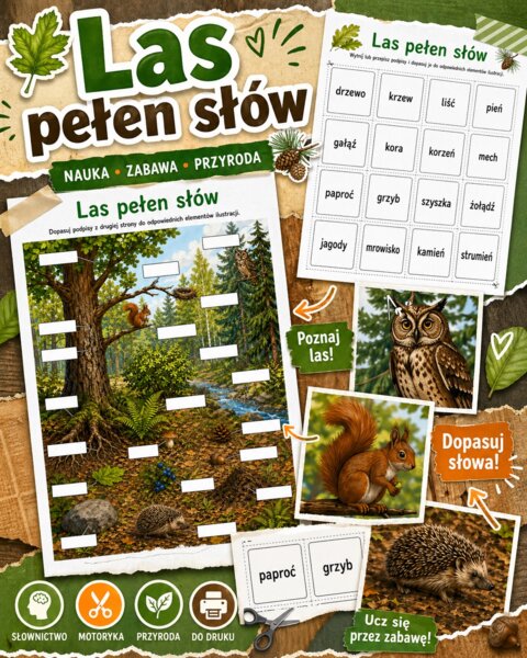 Las pełen słów