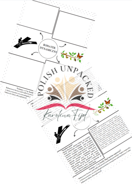 Motyw bohater dynamiczny + odpowiedzi, egzamin ósmoklasisty, rozprawka