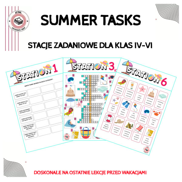 Summer tasks - stacje zadaniowe dla klas IV-VI
