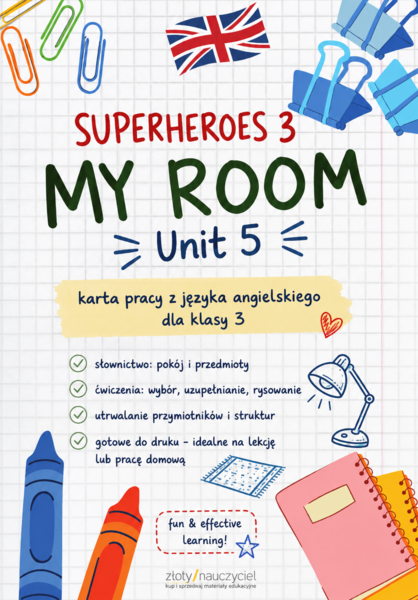 Karta Pracy SuperHeroes 3 unit 5 Sprawdzian Kartkówka