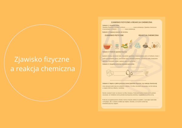 Zjawisko fizyczne a reakcja chemiczna