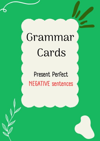 Present Perfect/ Karty do mówienia/ Mówienie/ Speaking/ Zestaw/ Pakiet/ Klasy 4-8/ Klasy 4-6/ Klasy 6-8/ SP/ Warm-up/ Rozgrzewka/ Gramatyka/ Grammar/ Speaking cards grammar/ Grammar cards/ E8
