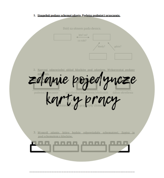 zdanie pojedyncze (karty pracy)