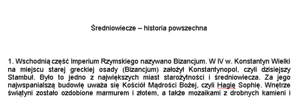 Średniowiecze - notatki