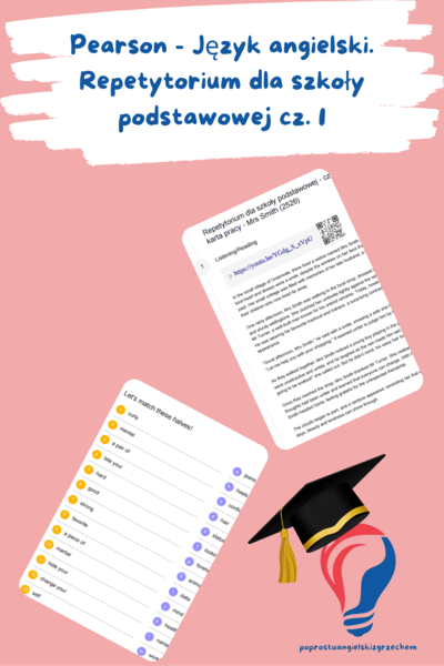 Repetytorium dla szkoły podstawowej cz. 1 (Pearson) – Unit 1 Człowiek – karta pracy