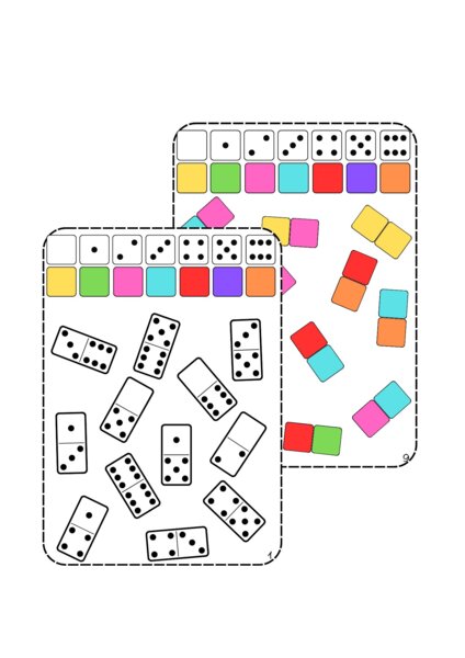 Kolorowe domino - Dzień Kropki. Kodowanie