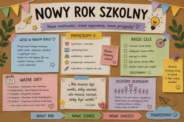 Gazetka na nowy rok szkolny