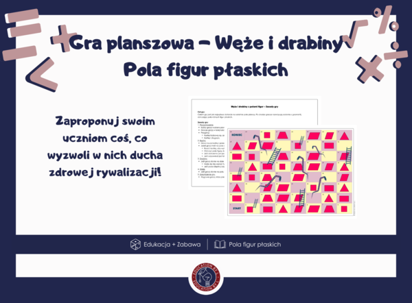 Gra planszowa | Pola figur płaskich | Matematyka