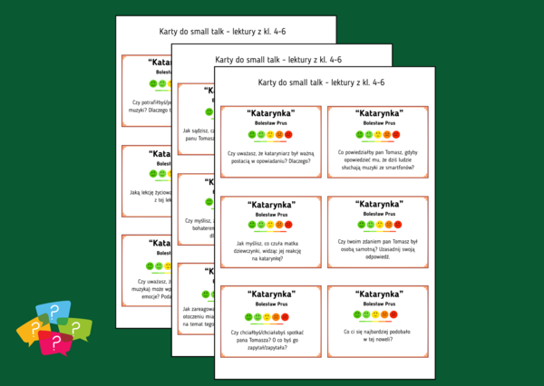 "KATARYNKA" – Karty do SMALL TALK – lektury – gra