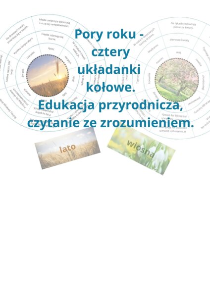 Pory roku - układanka kołowa Montessori