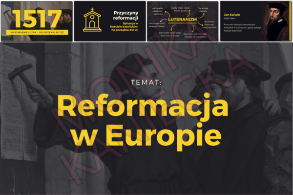 Reformacja w Europie - prezentacja historia klasa 6