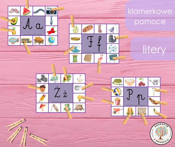 Klamerkowe pomoce - litery