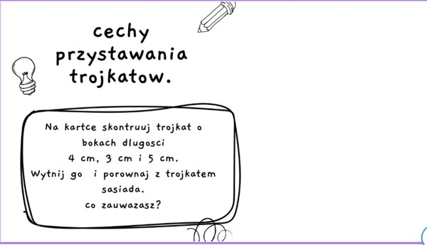 Cechy przystawania trójkątów