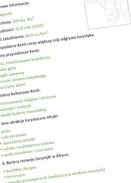 Kenia (gotowa notatka z lekcji)