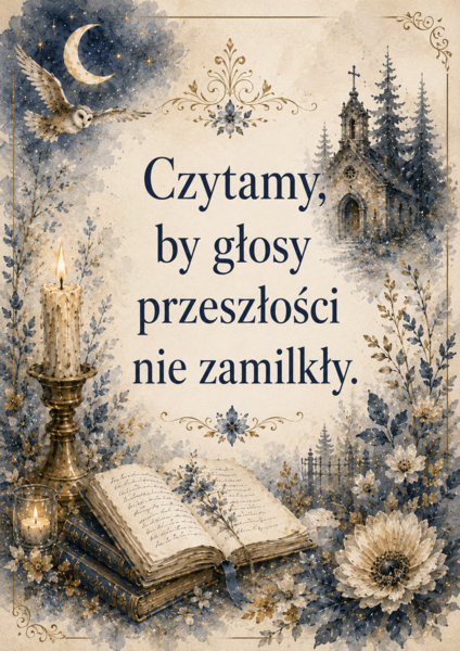 Plakaty z hasłami o czytaniu Narodowe czytanie 2026Dziadów Adama Mickiewicza