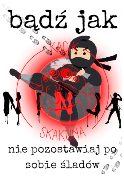 Plakat do łazienki - Bądź jak Ninja
