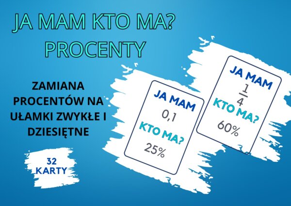 Ja mam kto ma - procenty (zamiana na ułamek zwykły i dziesiętny)