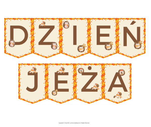 Darmowa girlanda - dzień jeża