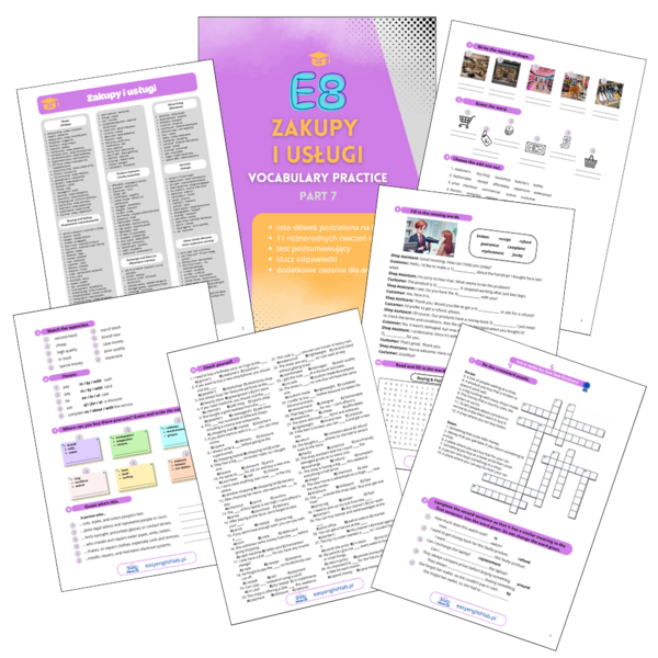 Egzamin Ósmoklasisty. Vocabulary Practice. Zakupy i usługi
