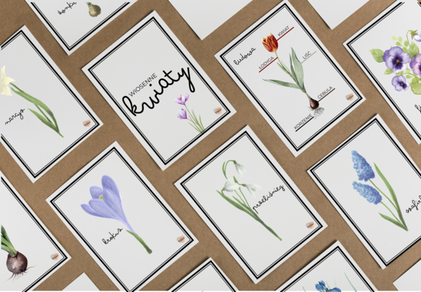 Wiosenne kwiaty - plakaty/wklejki