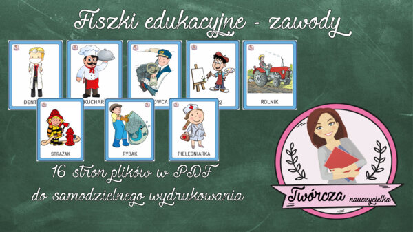 Zawody - fiszki edukacyjne