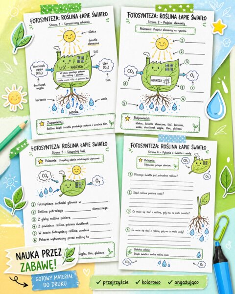 Fotosynteza. Roślina łapie światło