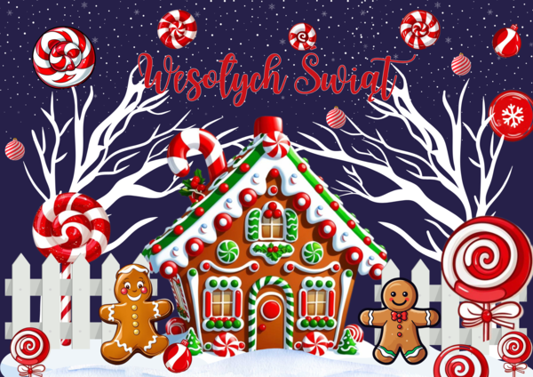 🍪🎄 Dekoracja bożonarodzeniowa – Chatka z piernika (PDF)