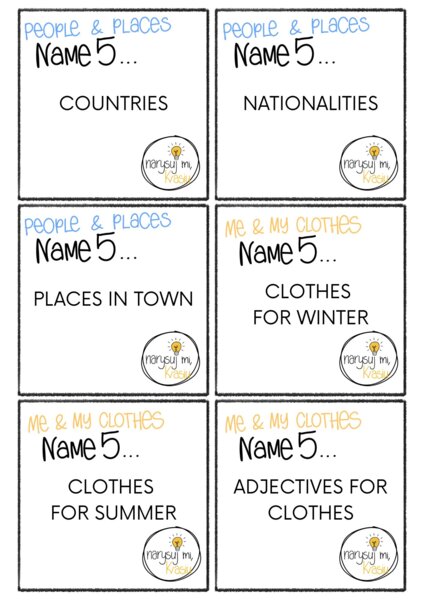 Name 5,  Together IV , powtórka słownictwa i zagadnień gramatycznych dla klasy 4