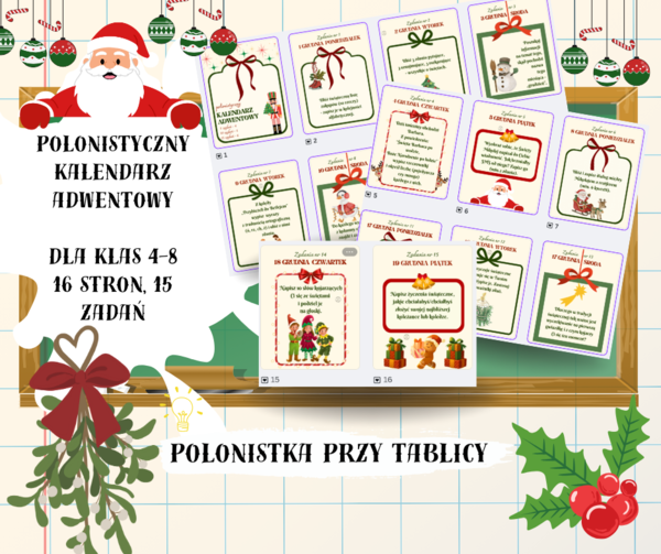 Polonistyczny kalendarz adwentowy dla klas 4-8