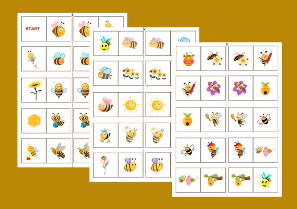 DZIEŃ PSZCZÓŁ – domino obrazkowe - Dzień Pszczoły