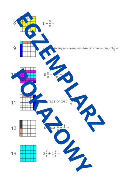 UŁAMKI ZWYKŁE-KODOWANIE