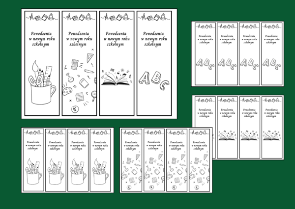 POWRÓT DO SZKOŁY – szkoła – zakładki do książek – zakładka – wersja 2