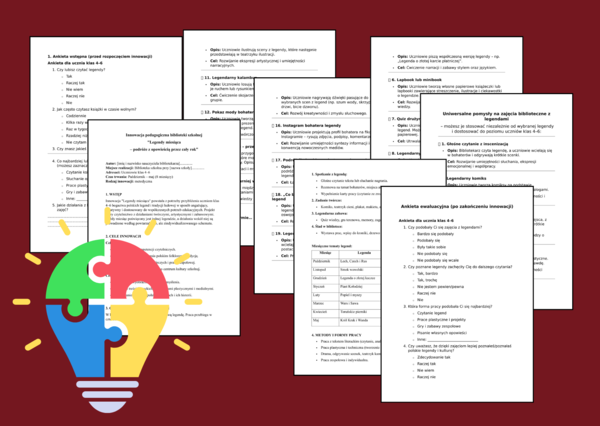 INNOWACJA pedagogiczna „LEGENDY MIESIĄCA – POZNAJ POLSKĘ PRZEZ OPOWIEŚCI!” - klasy 4-6 - BIBLIOTEKA