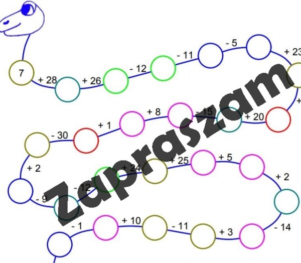 Matematyczny wąż do 100