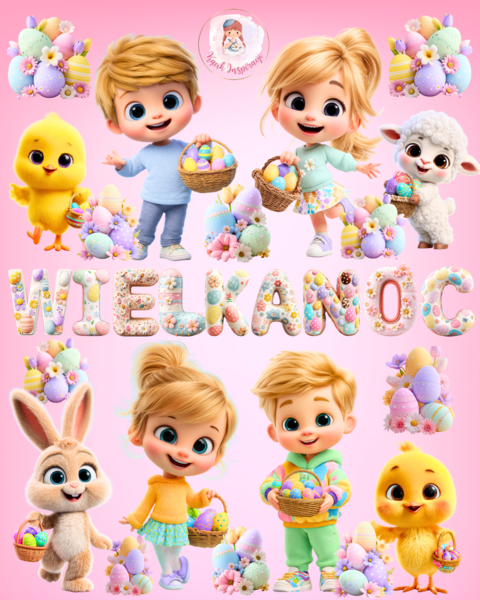 🐣 PAKIET DEKORACJI WIELKANOCNYCH 🌸