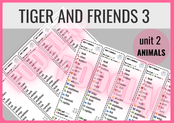 Tiger and Friends 3 unit 2 - zakładki do ksiazki