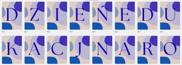 DZIEŃ EDUKACJI NARODOWEJ - GIRLANDA NAPIS