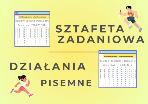 Sztafeta zadaniowa - działania pisemne