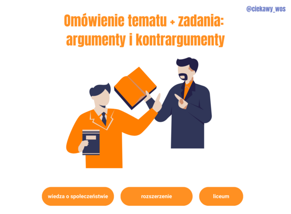 Lekcja o argumentacji – notatka i zadania