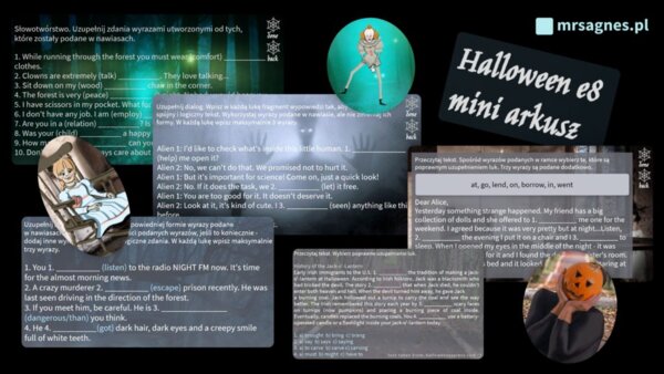 e8 Halloween Creepy mini arkusz