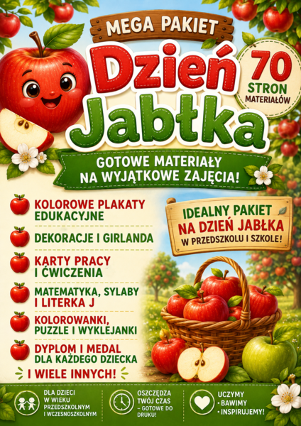 Dzień Jabłka – MEGA PAKIET 70 stron PDF