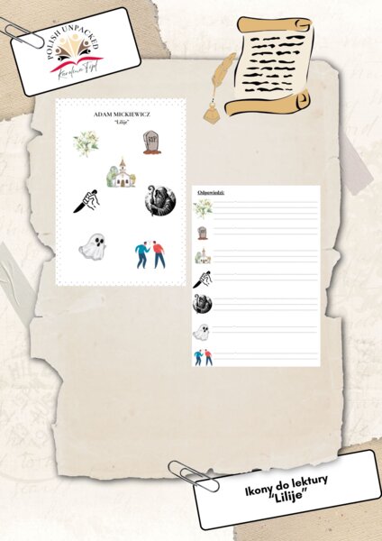 Ikony (obrazki, symbole) "Lilije" Adam Mickiewicz