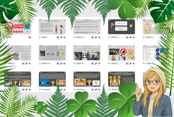 Prezentacja multimedialna w genial.ly „Jak bardzo szkodliwe są wyroby tytoniowe? ”. Edukacja zdrowotna. Klasa 6. Dział „Moja profilaktyka uzależnień".