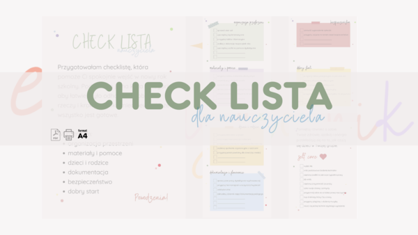 CHECK LISTA DLA NAUCZYCIELA