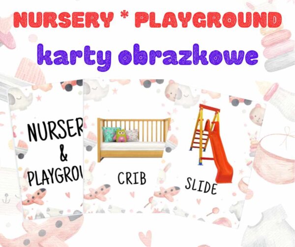 NURSERY, PLAYGROUND -karty obrazkowe