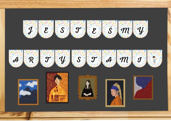 Jesteśmy artystami - girlanda do kącika prac plastycznych