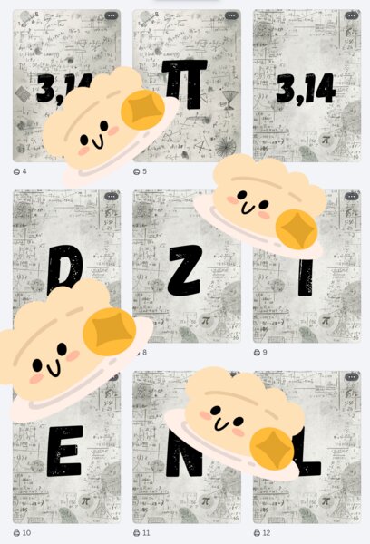 Girlanda na dzień liczby PI